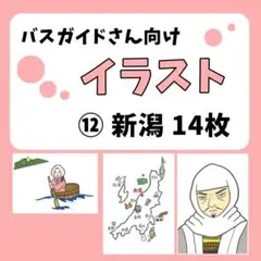 【バスガイド】イラスト資料⑫ 『新潟方面 14枚』