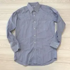 UNIQLO ユニクロ　長袖シャツ　ストライプ　サイズL ブルー