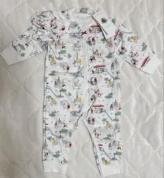 【新品】PETIT BATEAU ロンパース 12m/74cm 靴下付き
