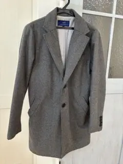 urban research グレー チェスターコート ウール混合