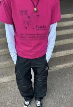 90s 00s y2k vintage pink message t-shirt