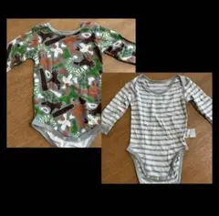 美品 BREEZEユニクロロンパース・カバーオール 2点セット