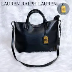 美品　ラルフローレン　RLL 2WAY ショルダーバッグ　ロゴ　レザー