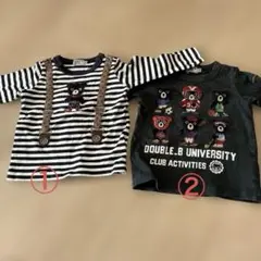 DOUBLE-B クマ刺繍 Tシャツ　2枚セット