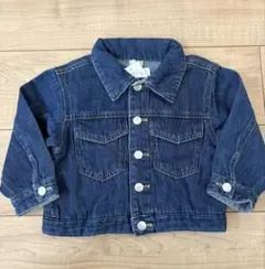 新品未使用petit main デニムジャケット ミッキー刺繍 80-90cm