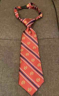 おしゃれな子供用ネクタイ　ストライプ　赤