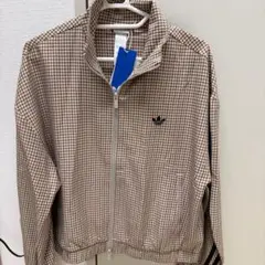 国内正規品‼️adidas チェック トラックトップ ベージュ L 完売品