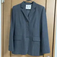 レディーススーツセット ジャケット スカートセット ダークグレー