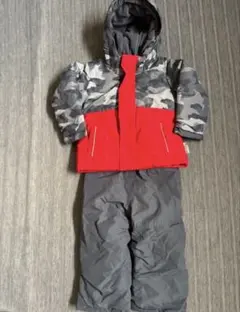 タイムセール　スキーウェア上下セット　男の子　赤　グレー　3T 3才