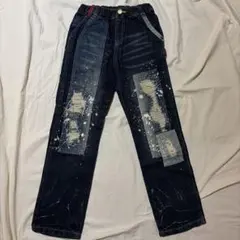 JUNKSTORE ペイント加工 デニムパンツ キッズ