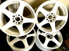 ホワイト8本スポーク 165/55R15 7J+30 軽四カスタム N-BOX - メルカリ