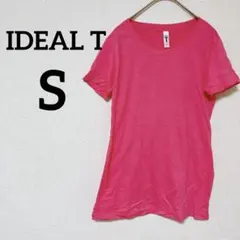 匿名✨️IDEAL T 【S】半袖Tシャツ ピンク Tシャツ シンプル トップス