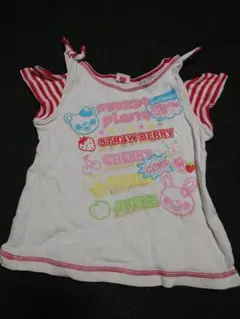 ４８７　メゾピアノ　 フルーツプリント Tシャツ 120　ミミポポ