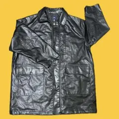 レザージャケット ロングコート 光沢感 フェイクレザー ロングレザーのサムネイル