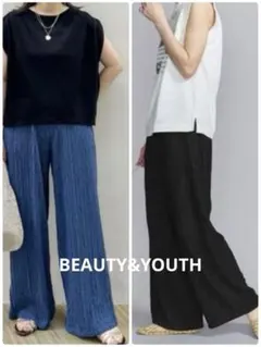 BEAUTY&YOUTH UNITED ARROWS ランダムプリーツ加工パンツ