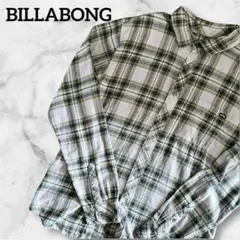 BILLABONG チェック柄 長袖 ネルシャツ パープル ビラボン