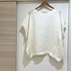 美品 ルフィル ボックスシルエットプルオーバー ブラウス ゆったり 体型カバー 美品 ルフィル ボックスシルエットプルオーバー ブラウス ゆったり