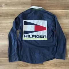 90s TOMMY HILFIGER Sailing Gear シャツ ネイビー
