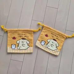 サンリオ sanrio ポーチ 巾着 ポムポムプリン コップ袋 レア 当時物