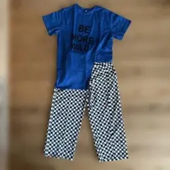140 青Tシャツとパンツ　セットアップ