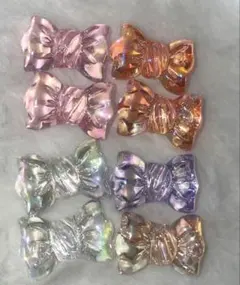 リボン型ビーズ8個セット