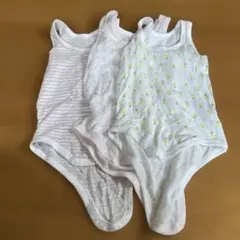 まとめ売り タンクトップ 3枚セット 95cm メッシュ 肌着 下着 ロンパース