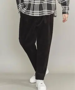 【着用1回】BY コーデュロイ 1P 太腕　ワイドテーパード　ブラック　L