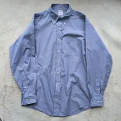 ブルックスブラザーズ 長袖BDシャツ チェック XLサイズ グレー ノンアイロン