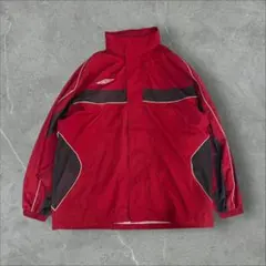 アンブロナイロンジャケット刺繍ロゴバイカラー切替デザイン短丈古着MテックY2K 77cf801d266a3b5346eff32b6c8f9e