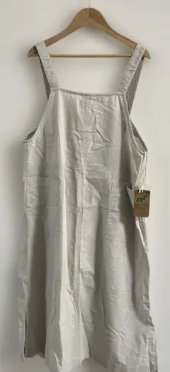 ハートマーケット　ポケ付きジャンパースカート　ナチュラル　フリー未使用