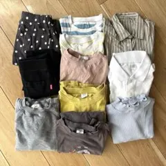 110cm120cmトップス10点パンツ3点　まとめ売り女の子シンプル