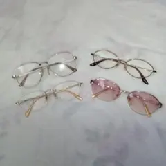メガネセット シルバー・ゴールド フレーム