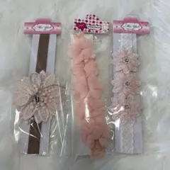 ヘアバンド 3個セット 花モチーフ