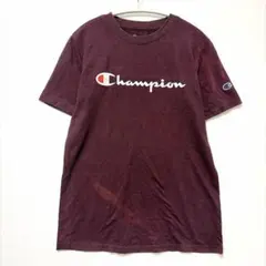 チャンピオン クルーネック 半袖 ロゴ Tシャツ 赤 XL 紫 綿 カジュアル