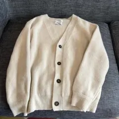 オペークドットクリップ　カシミヤ混カーディガン