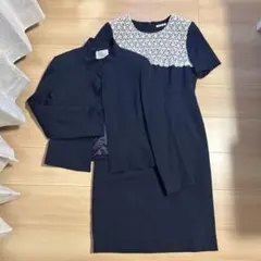 LA SUMER スーツ　ワンピース　ジャケット　紺