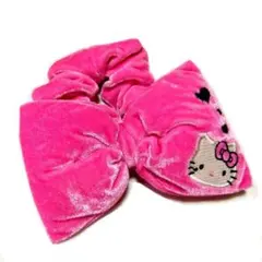 新品！！❤HELLO KITTY❤ふわふわリボン 刺繍キティ シュシュ❤サンリオ