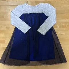 「エルサ風」長袖ワンピース