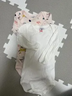 プチバトー長袖ロンパース 6m 2枚セット