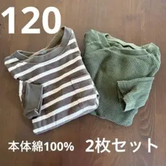 長袖カットソー 120cm 2枚セット