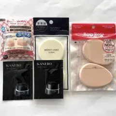 ロージーローザ他スポンジ３種 ／おまけ(カネボウ、インデイ・インナイトクリーム)