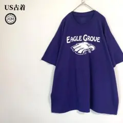 GILDAN　US古着　Tシャツ　USA直輸入　イーグル　英字　パープル　2XL