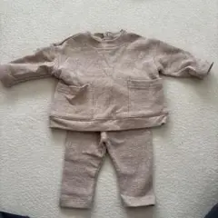 H&M ADORABLES ベージュ トップスとパンツセット 1-2M