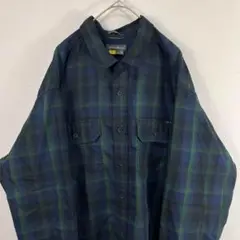 USA古着 エディーバウアー Eddie Bauer 長袖 シャツ グランパコア