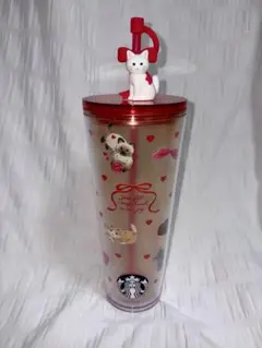 バレンタイン2026 猫デザインタンブラー