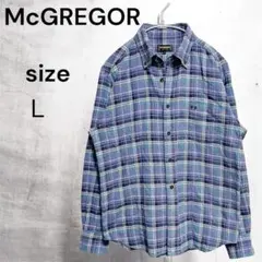 McGREGOR マクレガー チェック 長袖シャツ ボタンダウンシャツ