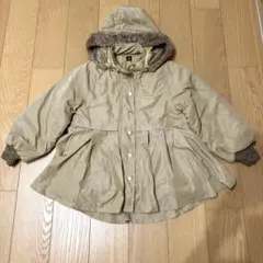 ベージュ フレアデザイン 中綿ジャンパー　150センチ