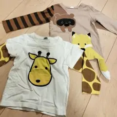 チークルーム　長袖Tシャツ　ロンT　100 2枚セット　記名あり