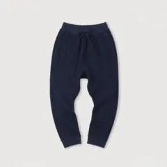 45r インディゴ　キルティング　コットンパンツ　裾リブ　サイズ2のサムネイル