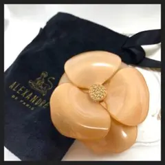ALEXANDRE DE PARIS カメリア ヘアバレッタ ライトブラウン